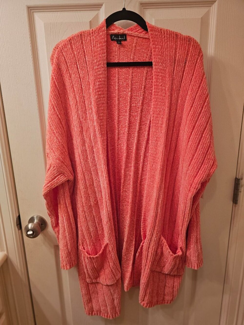 NWOT Racheal Medium Neon Orange Cardigan w / Pockets